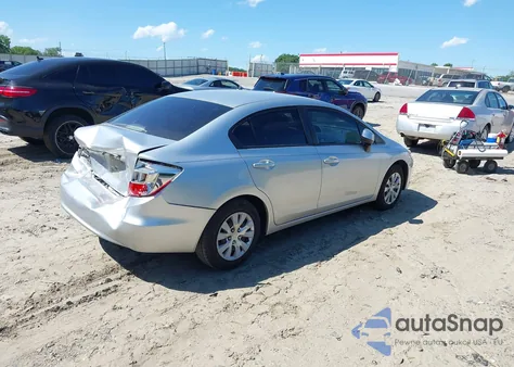 2012 Honda Civic Lx из США, поврежденный, VIN 2HGFB2F57CH602477